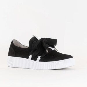 Gabor Wide Lace A1 Black and White Sneakers-Size 6